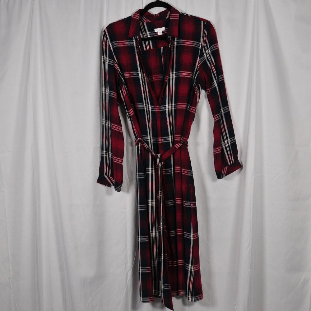 J Jill Ruby Multi Plaid Dress Size S